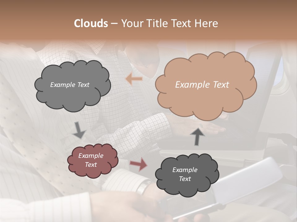 Business People Working On An Aeroplane PowerPoint Template
