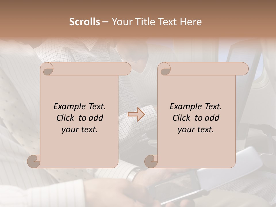 Business People Working On An Aeroplane PowerPoint Template