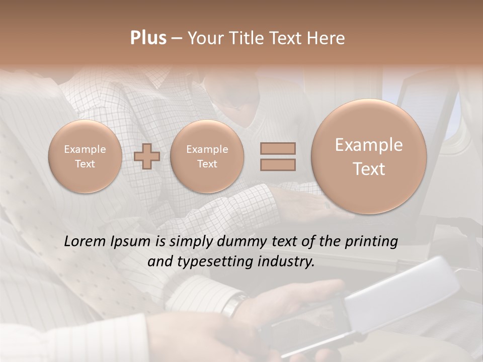 Business People Working On An Aeroplane PowerPoint Template