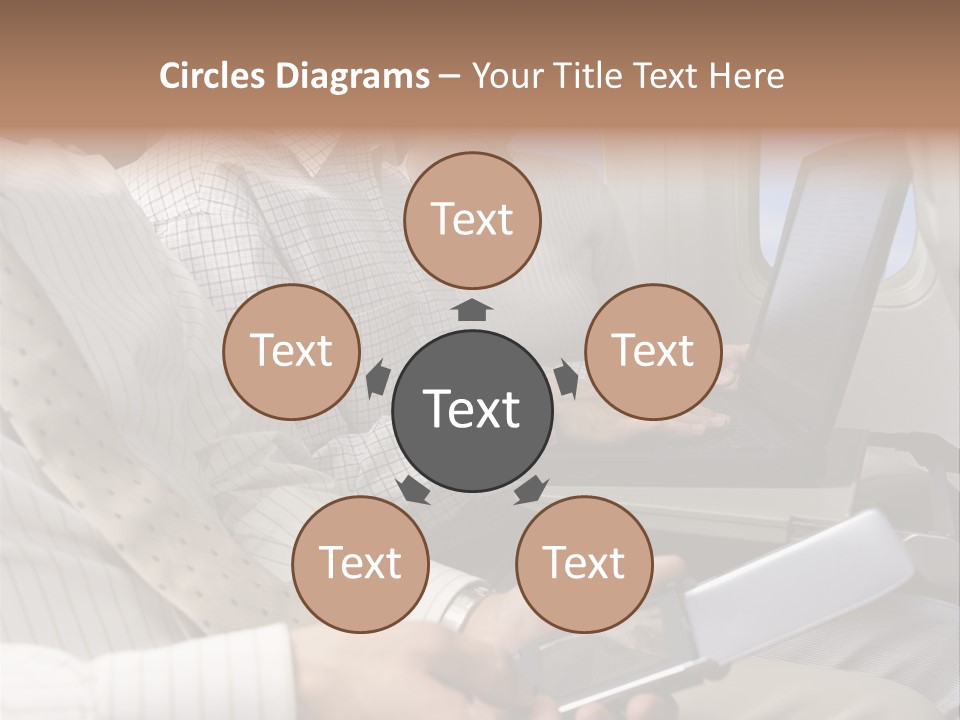 Business People Working On An Aeroplane PowerPoint Template