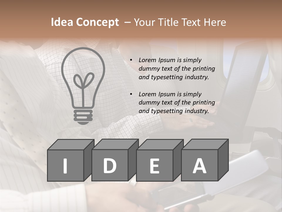 Business People Working On An Aeroplane PowerPoint Template