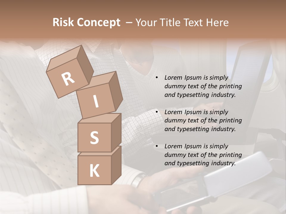 Business People Working On An Aeroplane PowerPoint Template