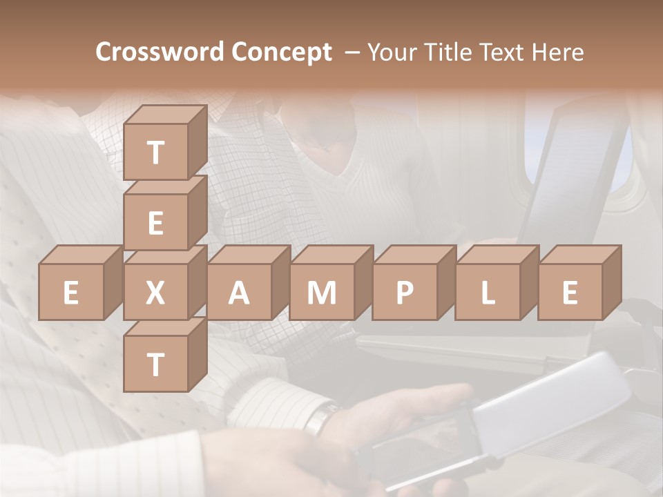 Business People Working On An Aeroplane PowerPoint Template