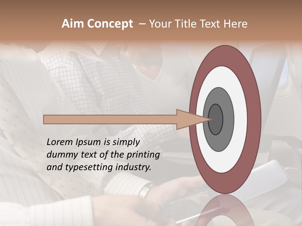 Business People Working On An Aeroplane PowerPoint Template