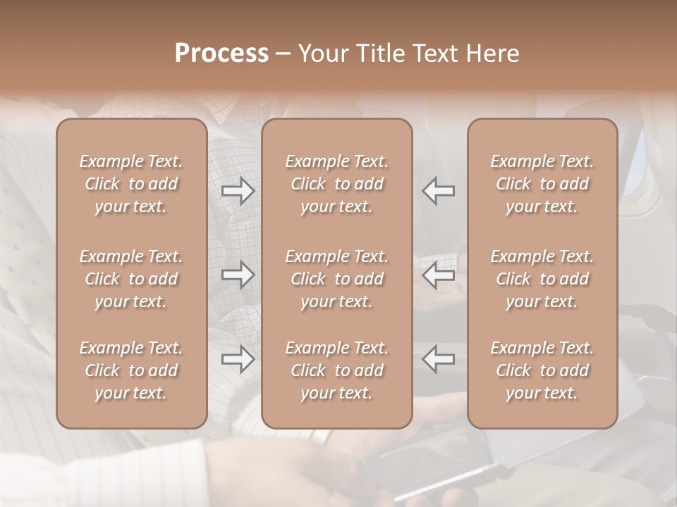 Business People Working On An Aeroplane PowerPoint Template