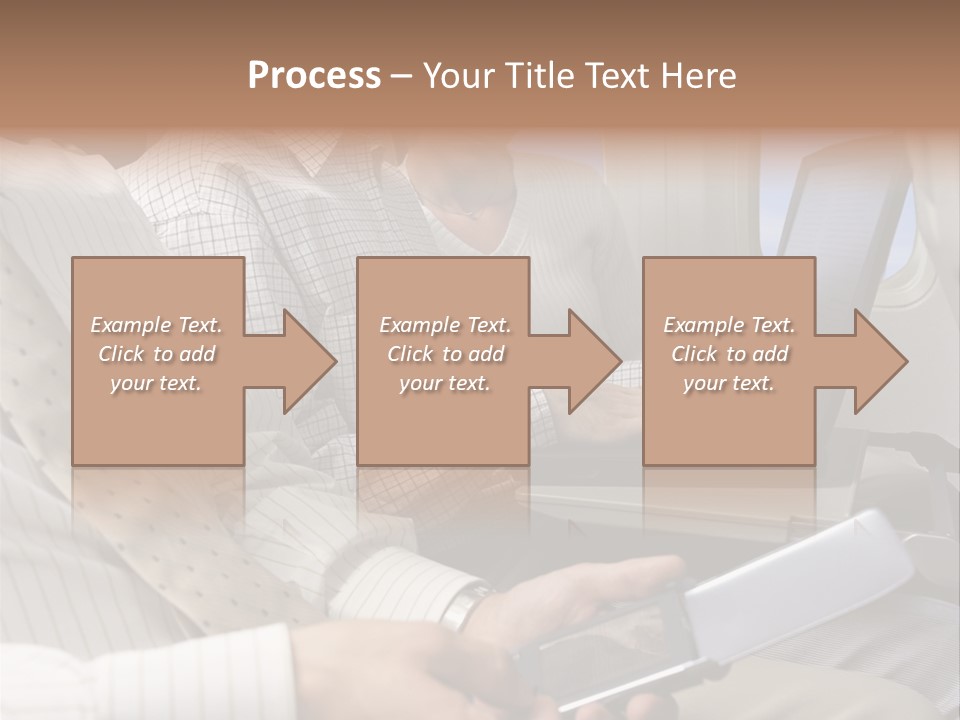 Business People Working On An Aeroplane PowerPoint Template