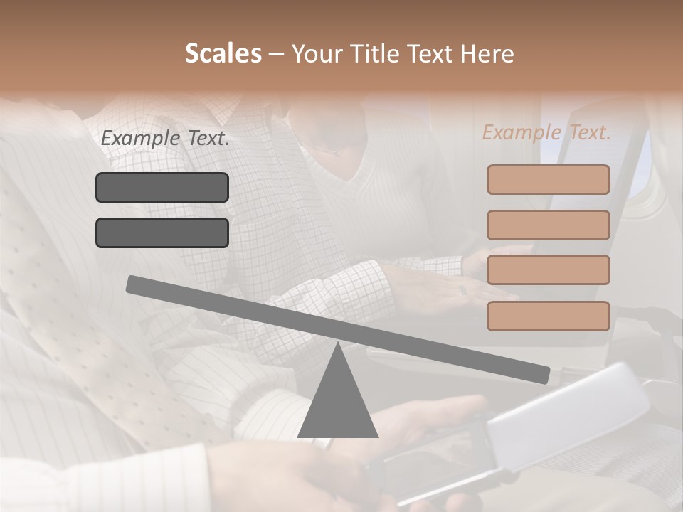 Business People Working On An Aeroplane PowerPoint Template