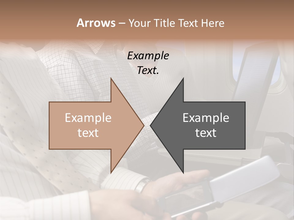 Business People Working On An Aeroplane PowerPoint Template