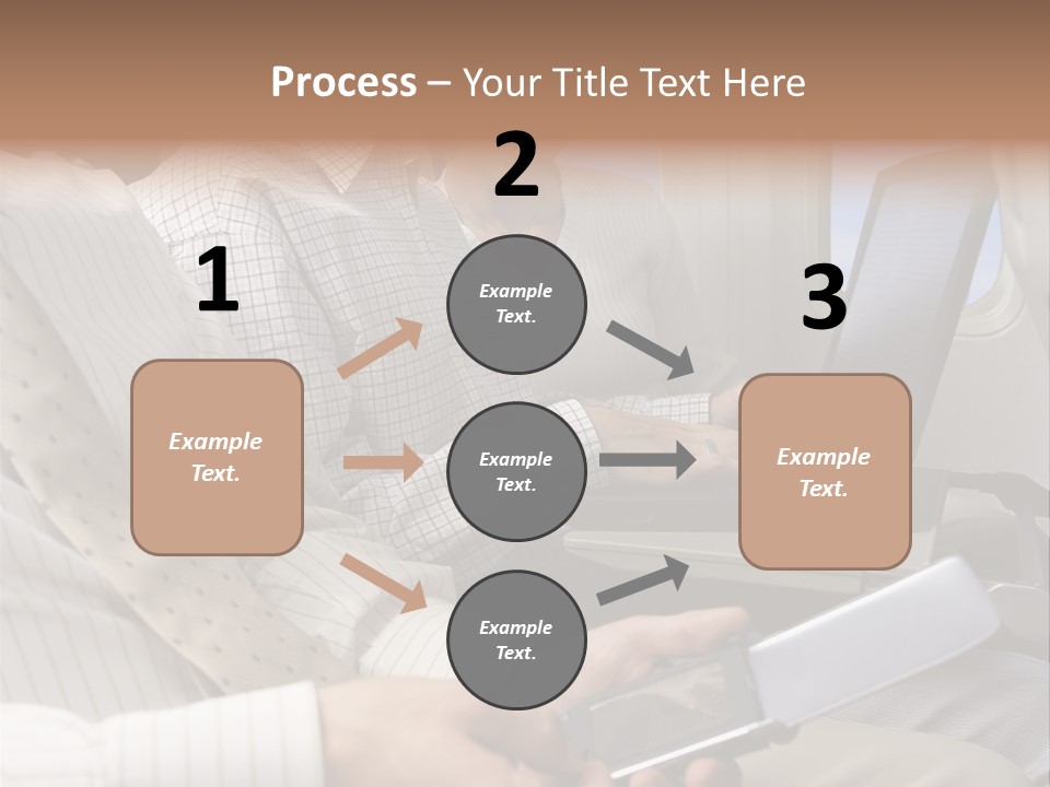 Business People Working On An Aeroplane PowerPoint Template