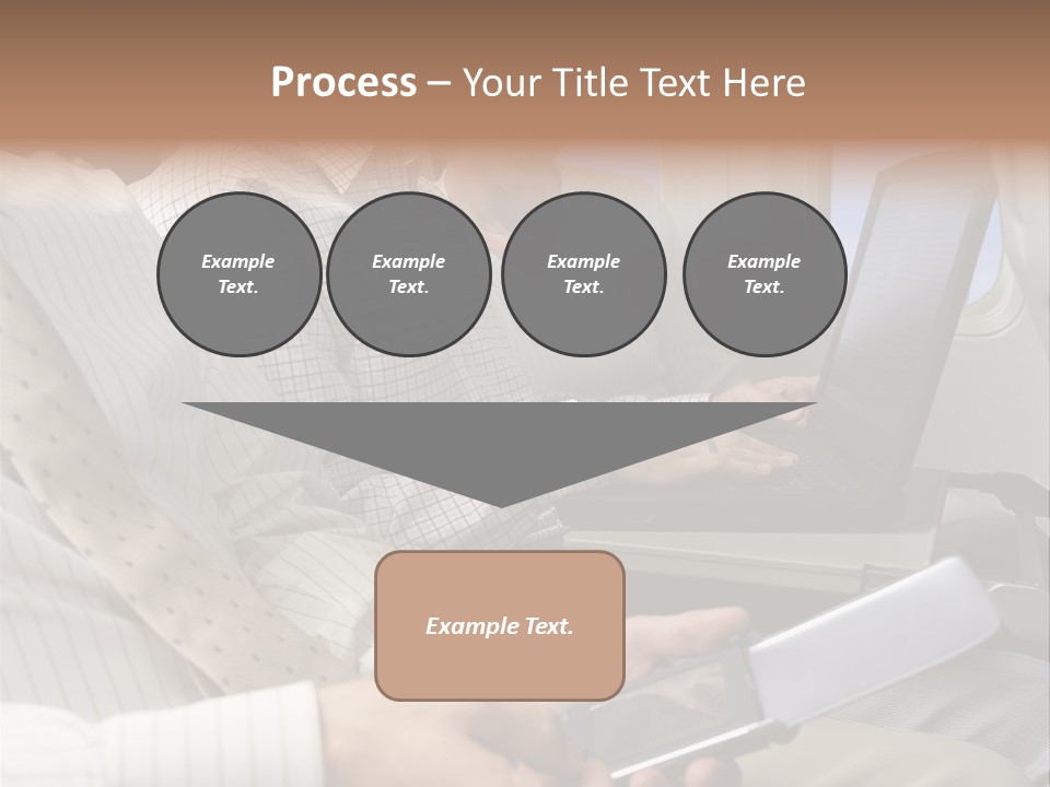 Business People Working On An Aeroplane PowerPoint Template