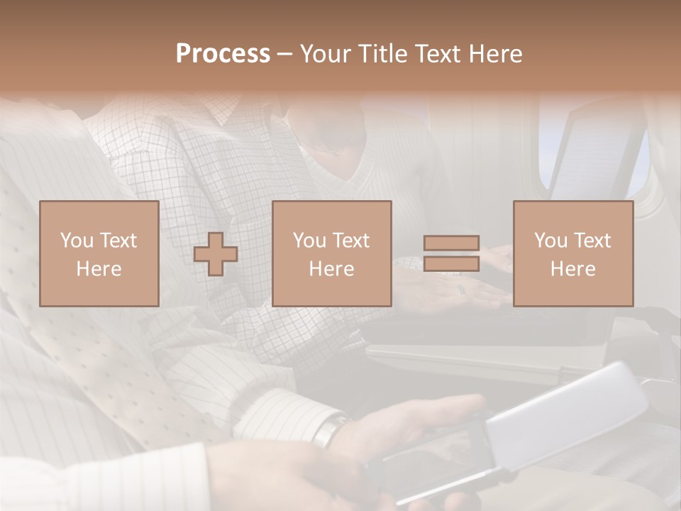 Business People Working On An Aeroplane PowerPoint Template