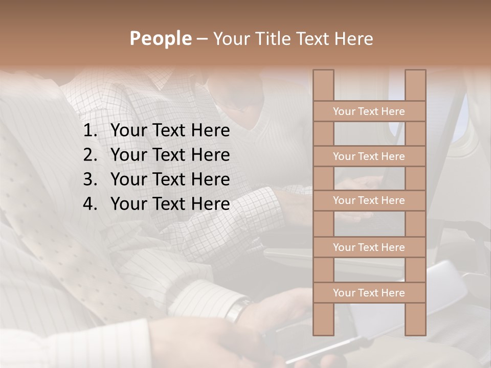 Business People Working On An Aeroplane PowerPoint Template