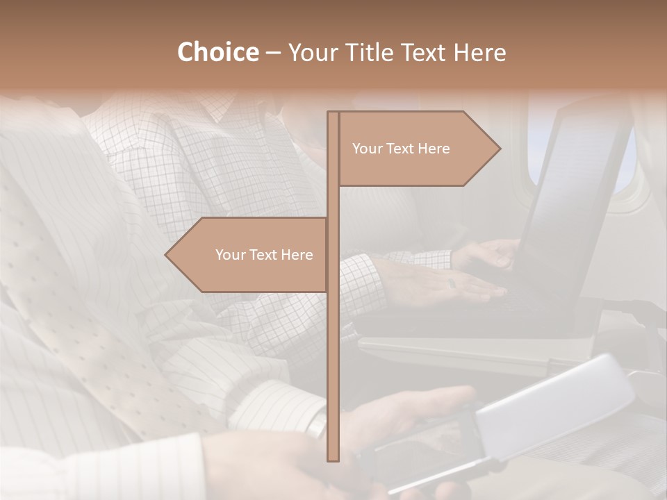 Business People Working On An Aeroplane PowerPoint Template