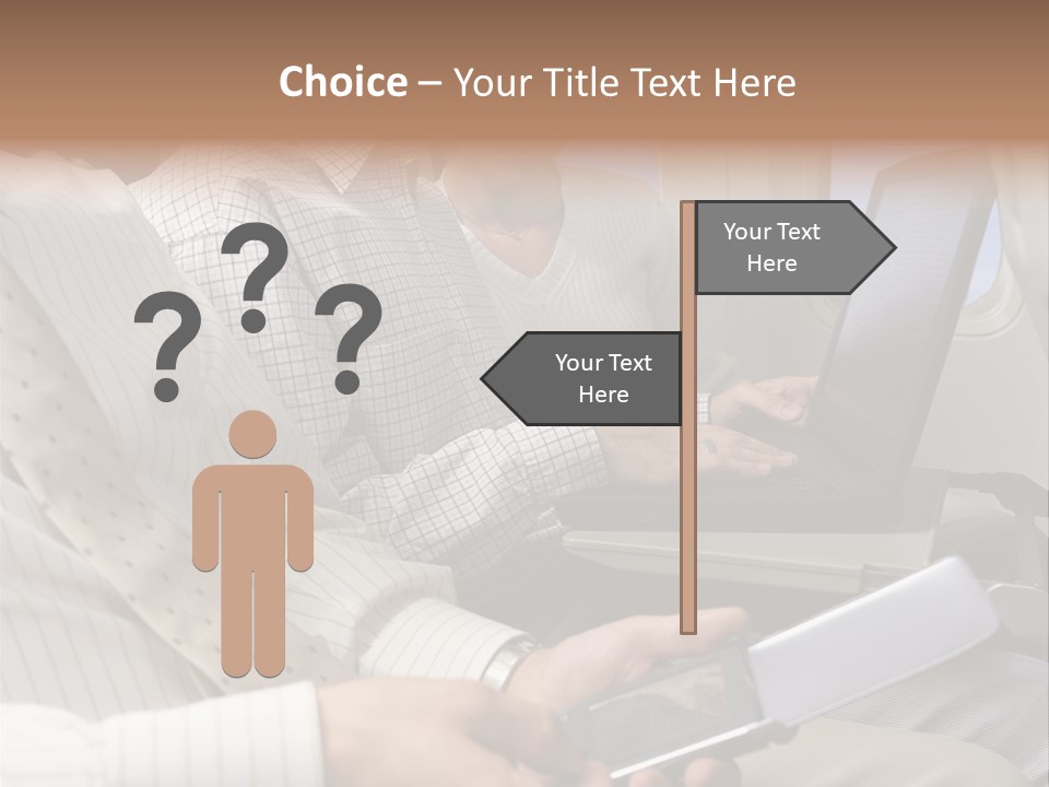 Business People Working On An Aeroplane PowerPoint Template
