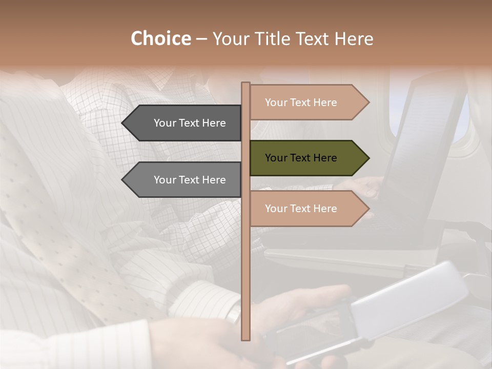 Business People Working On An Aeroplane PowerPoint Template
