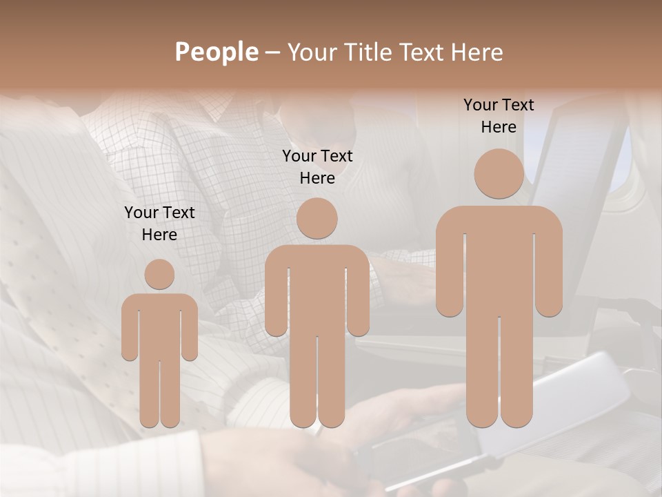 Business People Working On An Aeroplane PowerPoint Template