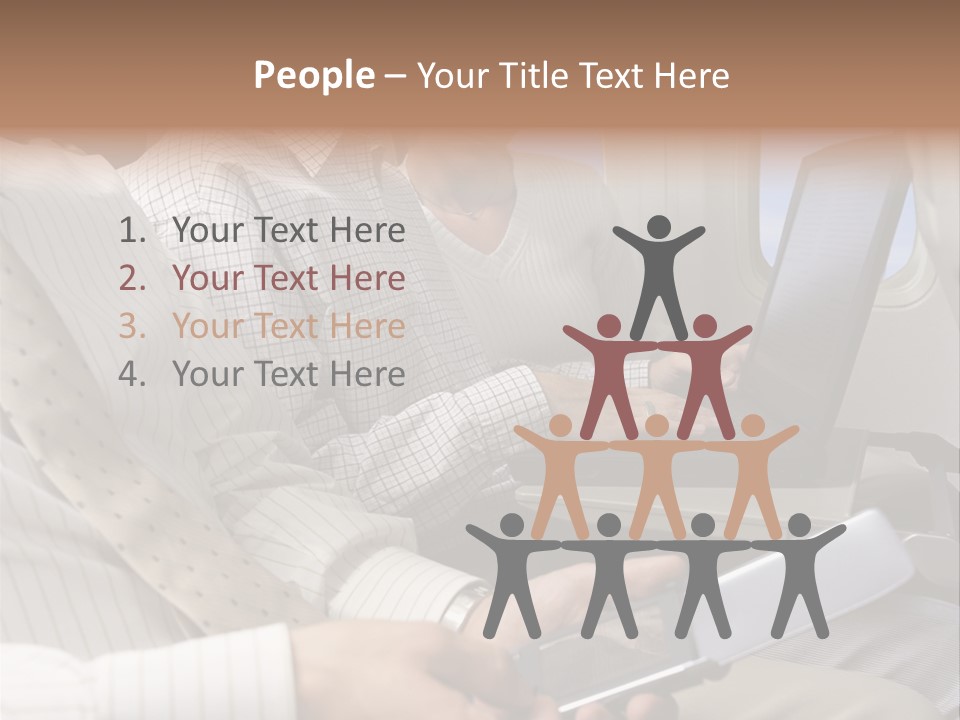 Business People Working On An Aeroplane PowerPoint Template