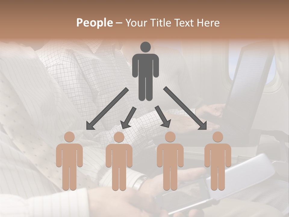 Business People Working On An Aeroplane PowerPoint Template