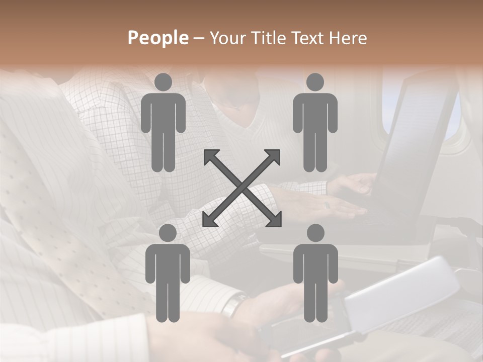 Business People Working On An Aeroplane PowerPoint Template