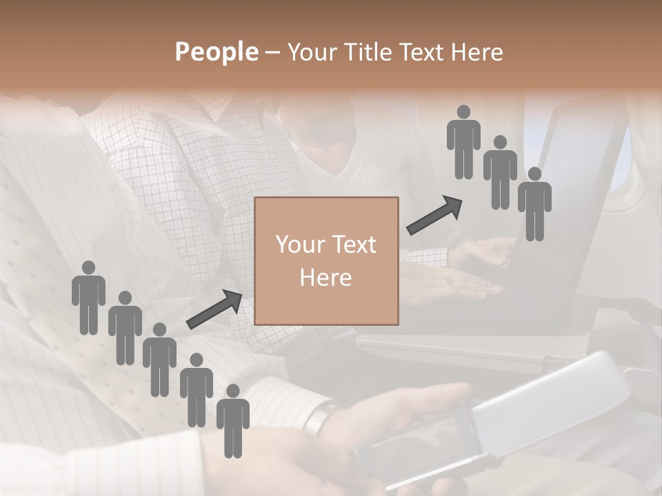 Business People Working On An Aeroplane PowerPoint Template