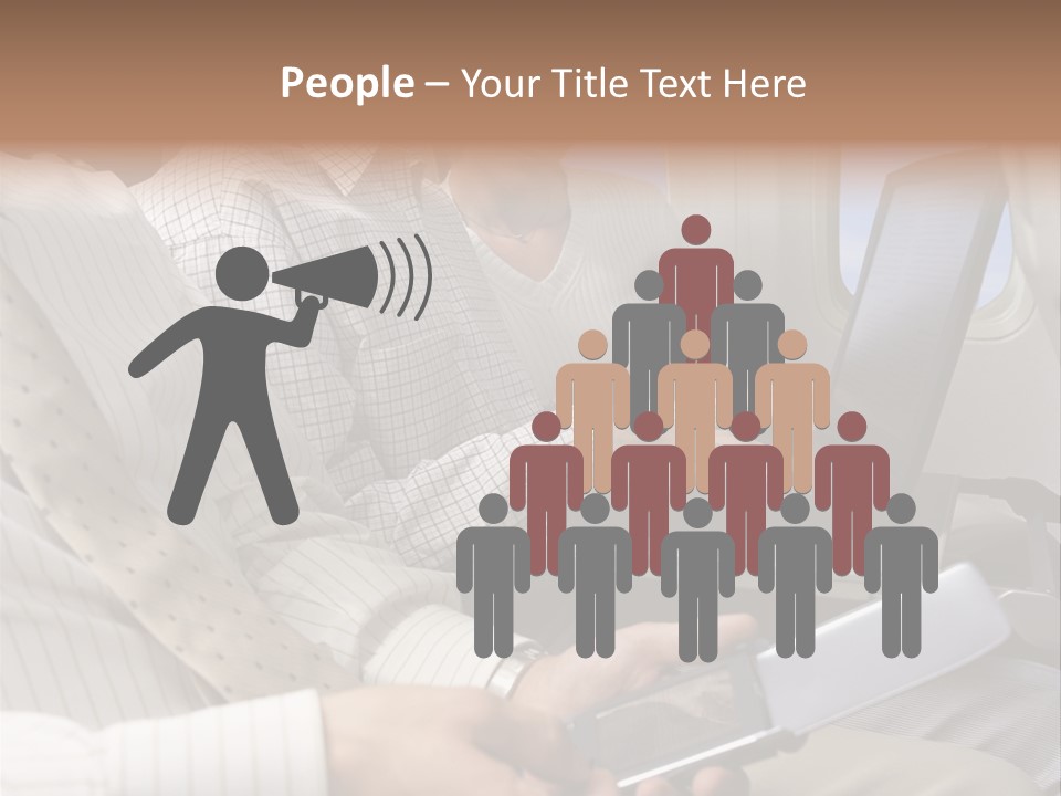 Business People Working On An Aeroplane PowerPoint Template