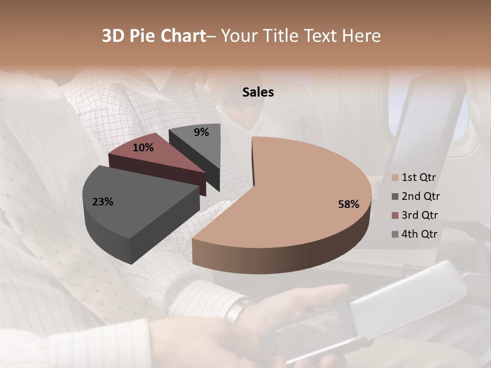 Business People Working On An Aeroplane PowerPoint Template