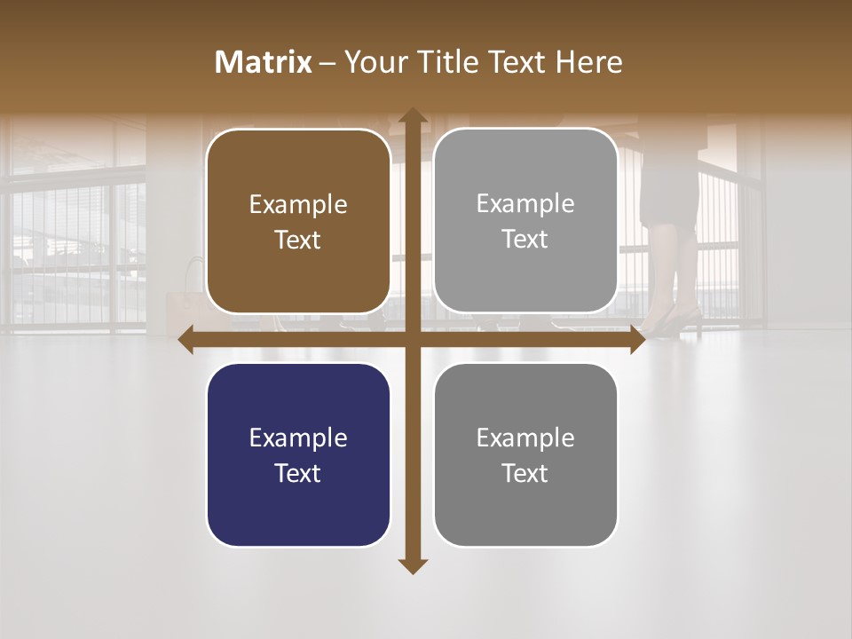 Colleagues In A Corridor PowerPoint Template