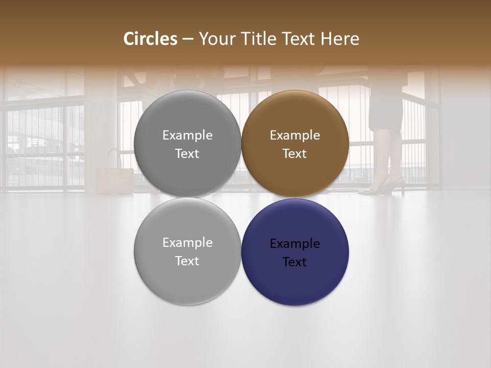 Colleagues In A Corridor PowerPoint Template