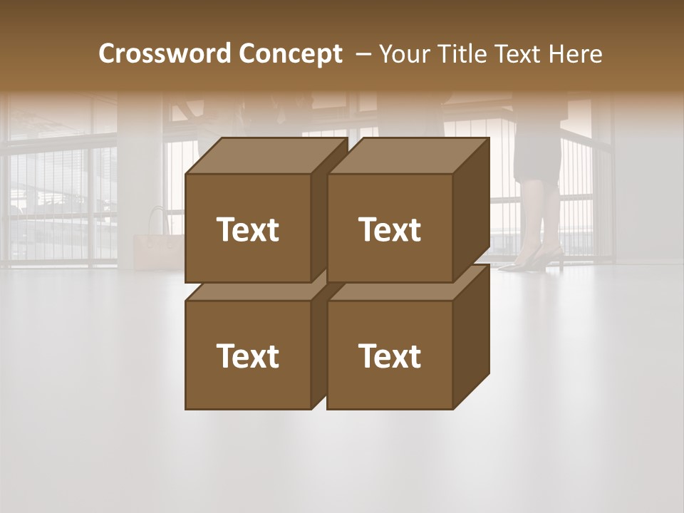 Colleagues In A Corridor PowerPoint Template