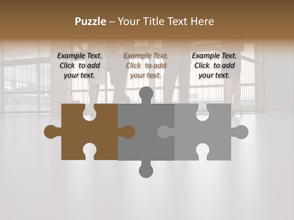 Colleagues In A Corridor PowerPoint Template