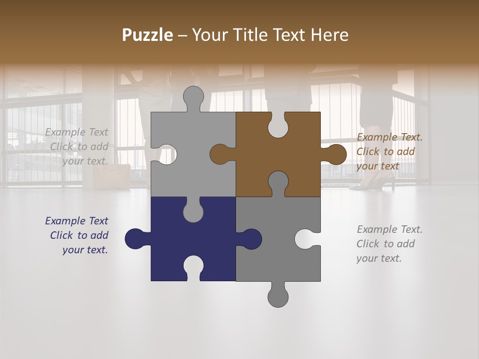 Colleagues In A Corridor PowerPoint Template