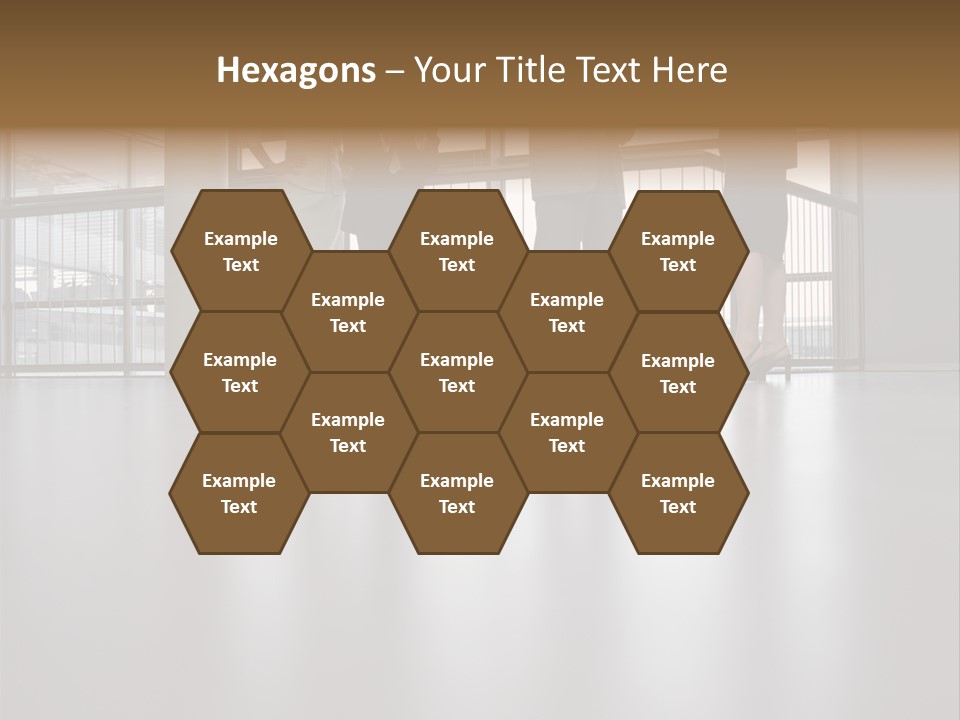 Colleagues In A Corridor PowerPoint Template