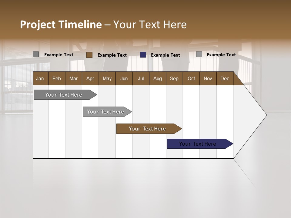 Colleagues In A Corridor PowerPoint Template