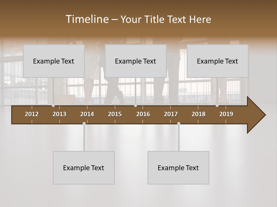 Colleagues In A Corridor PowerPoint Template