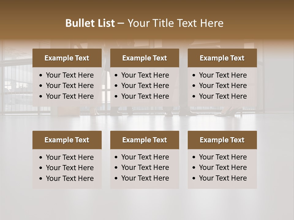Colleagues In A Corridor PowerPoint Template