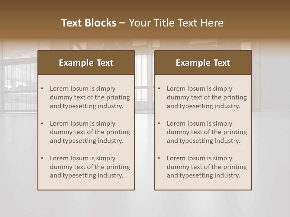 Colleagues In A Corridor PowerPoint Template