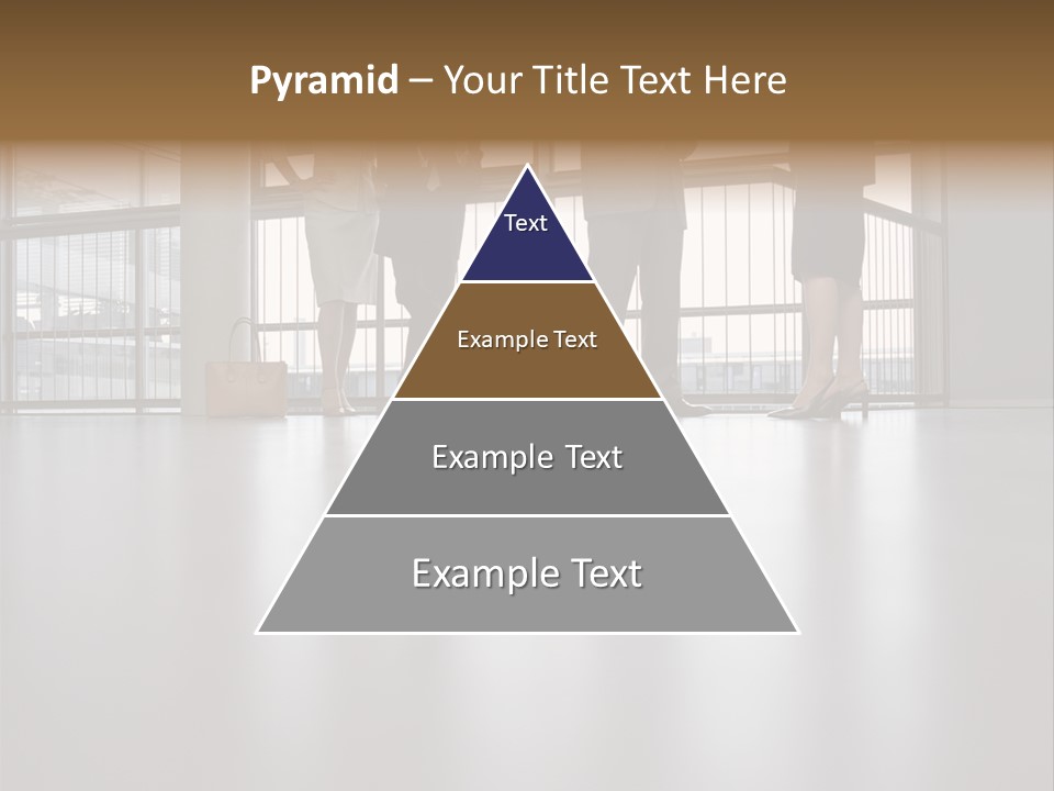 Colleagues In A Corridor PowerPoint Template