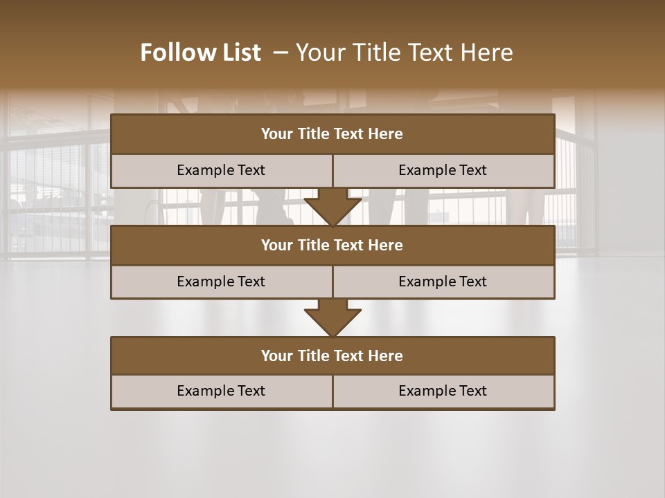 Colleagues In A Corridor PowerPoint Template