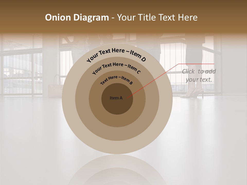 Colleagues In A Corridor PowerPoint Template