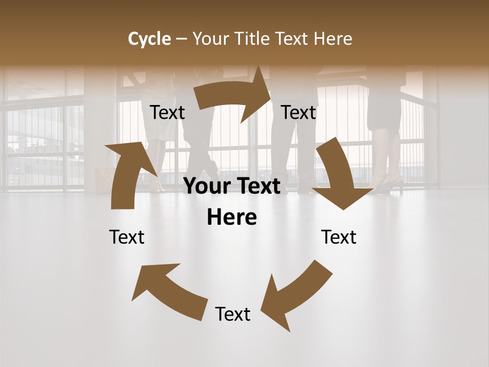 Colleagues In A Corridor PowerPoint Template