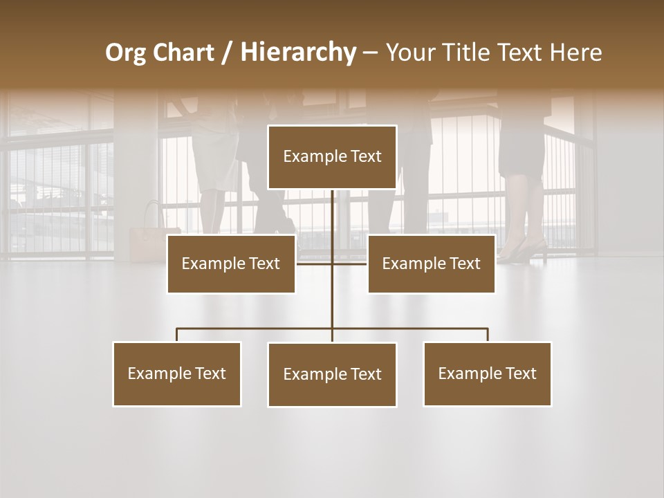 Colleagues In A Corridor PowerPoint Template