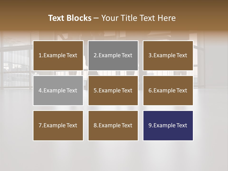 Colleagues In A Corridor PowerPoint Template