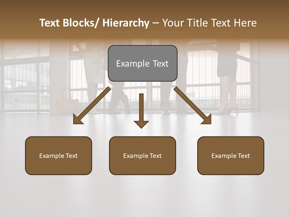 Colleagues In A Corridor PowerPoint Template