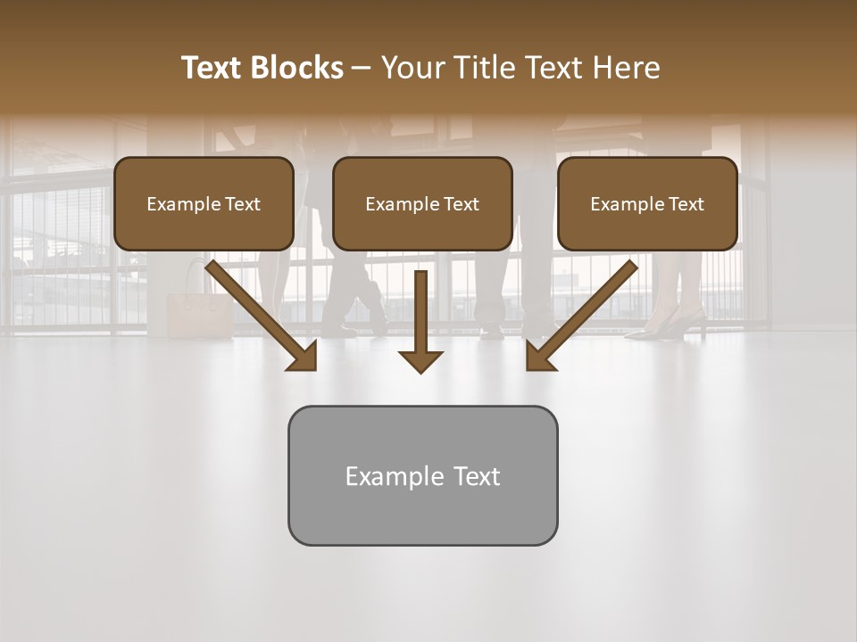 Colleagues In A Corridor PowerPoint Template