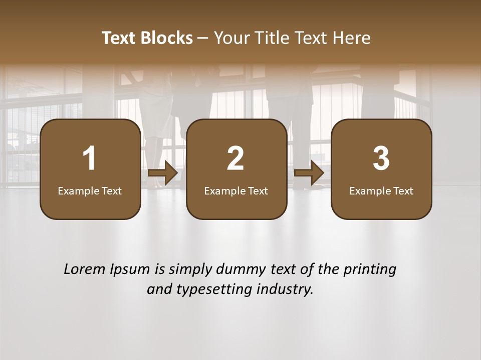 Colleagues In A Corridor PowerPoint Template