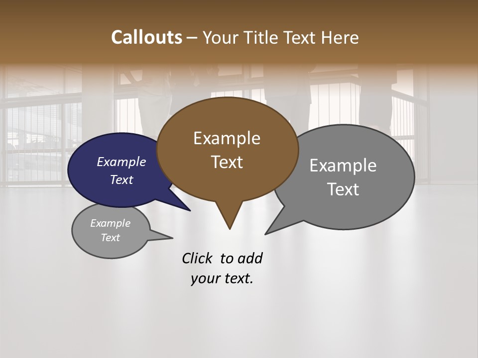 Colleagues In A Corridor PowerPoint Template
