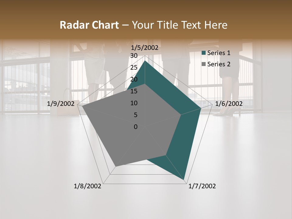 Colleagues In A Corridor PowerPoint Template