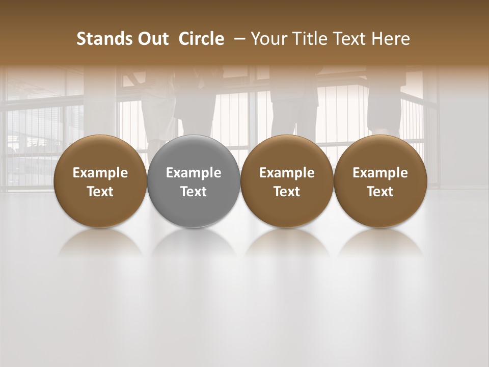 Colleagues In A Corridor PowerPoint Template