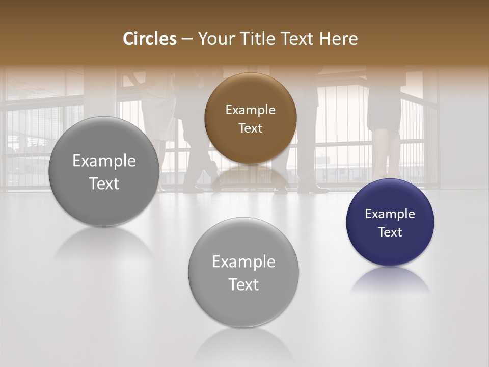 Colleagues In A Corridor PowerPoint Template
