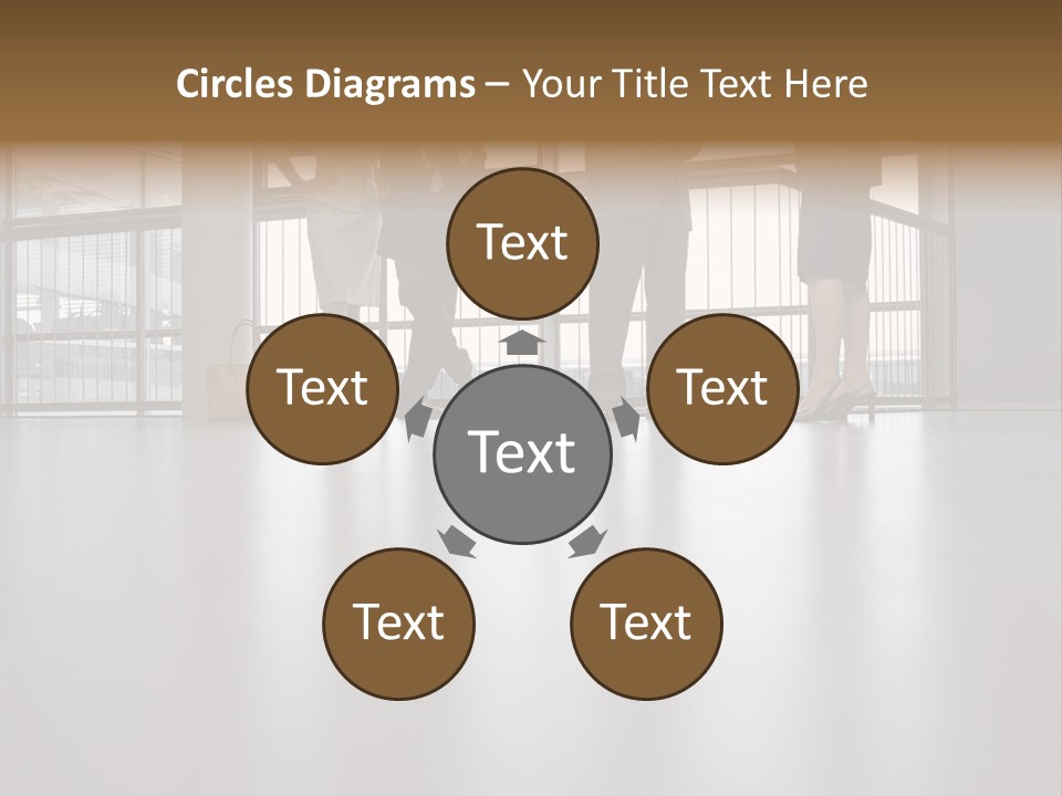 Colleagues In A Corridor PowerPoint Template